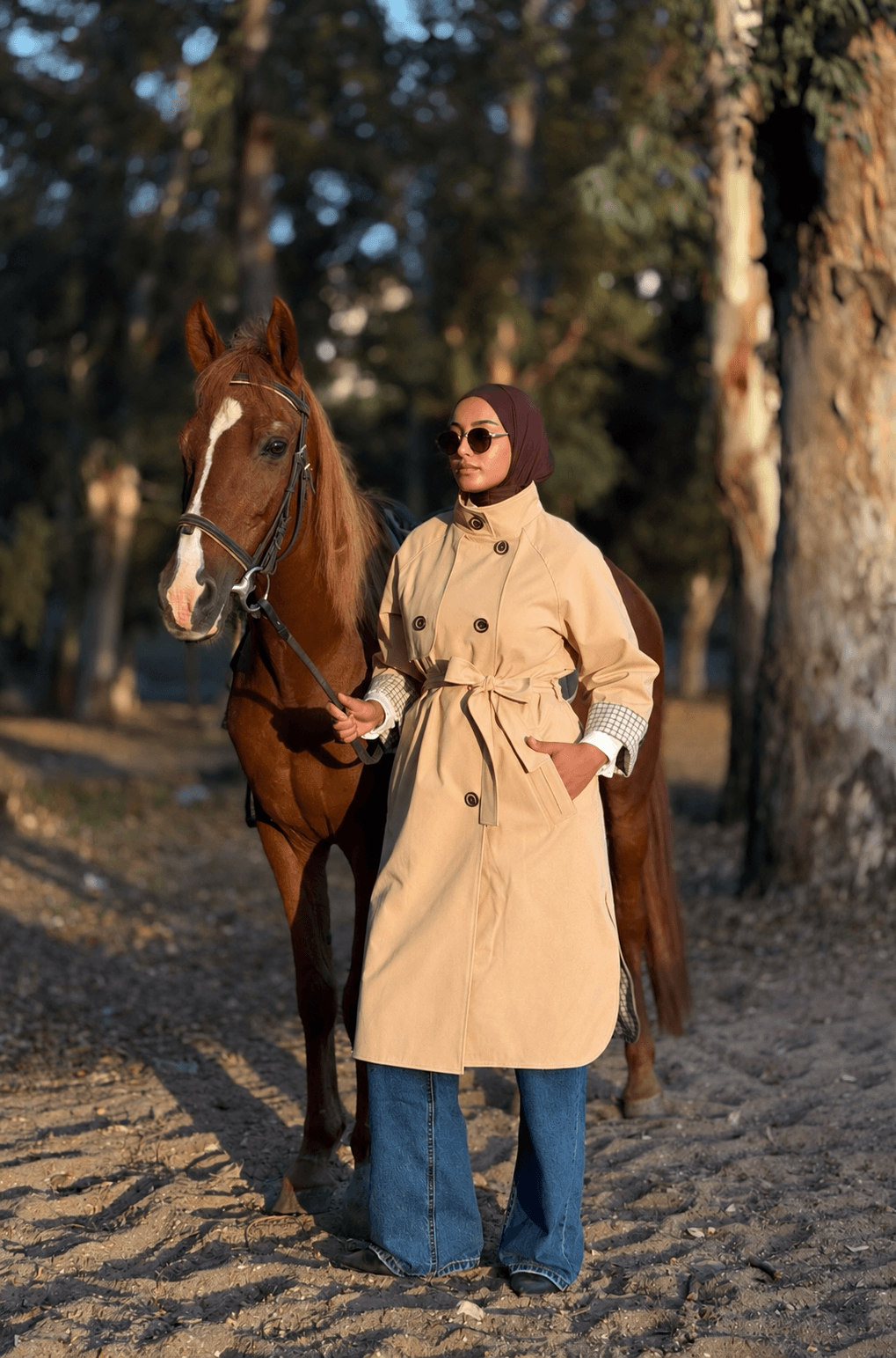 ODAYA BEIGE TRENCH